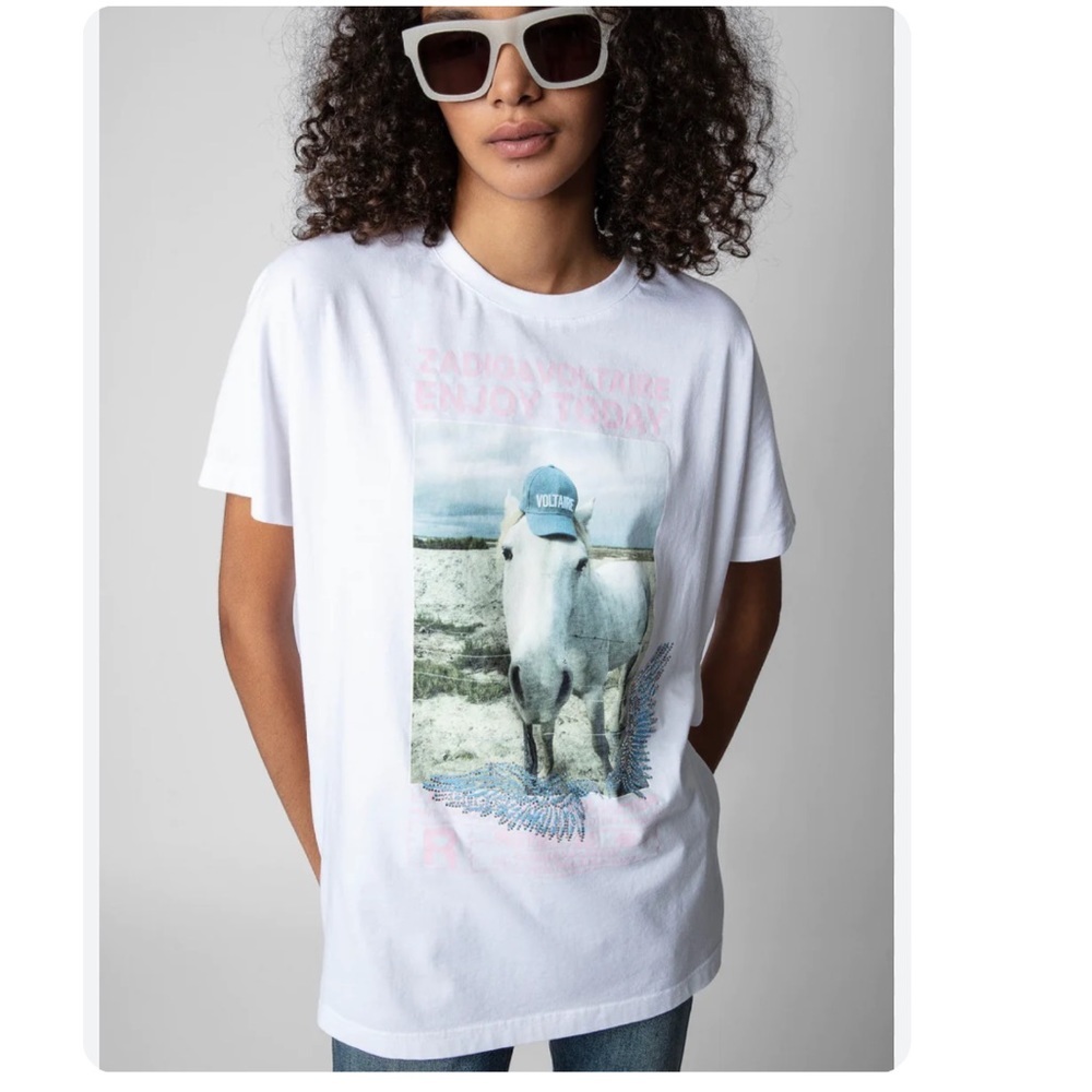 Zadig & Voltaire Tom Compo Oversized T- Shirt.
